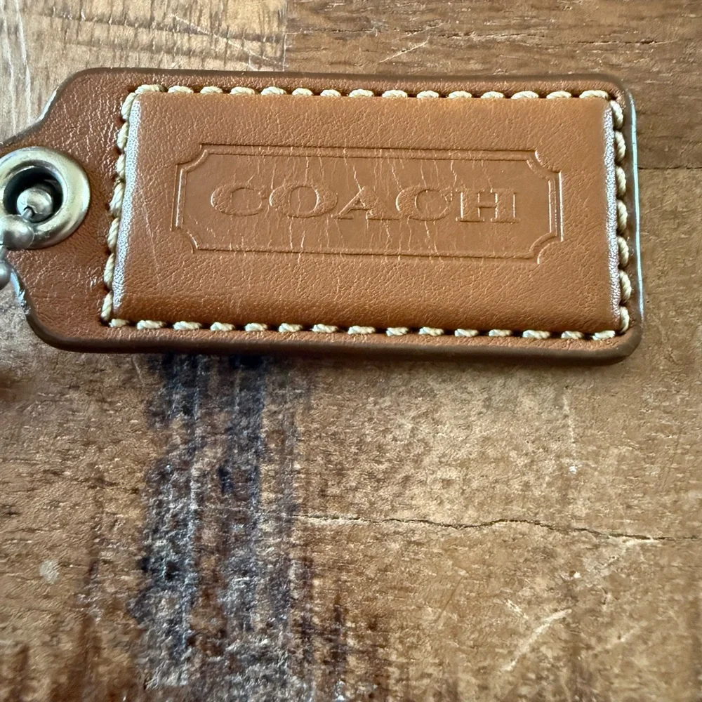 Coach Brown Leather Keychain / Hang Tag